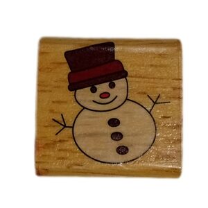 Wooden Snowman Stamp